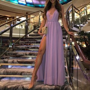 Michael Costello lavender dress